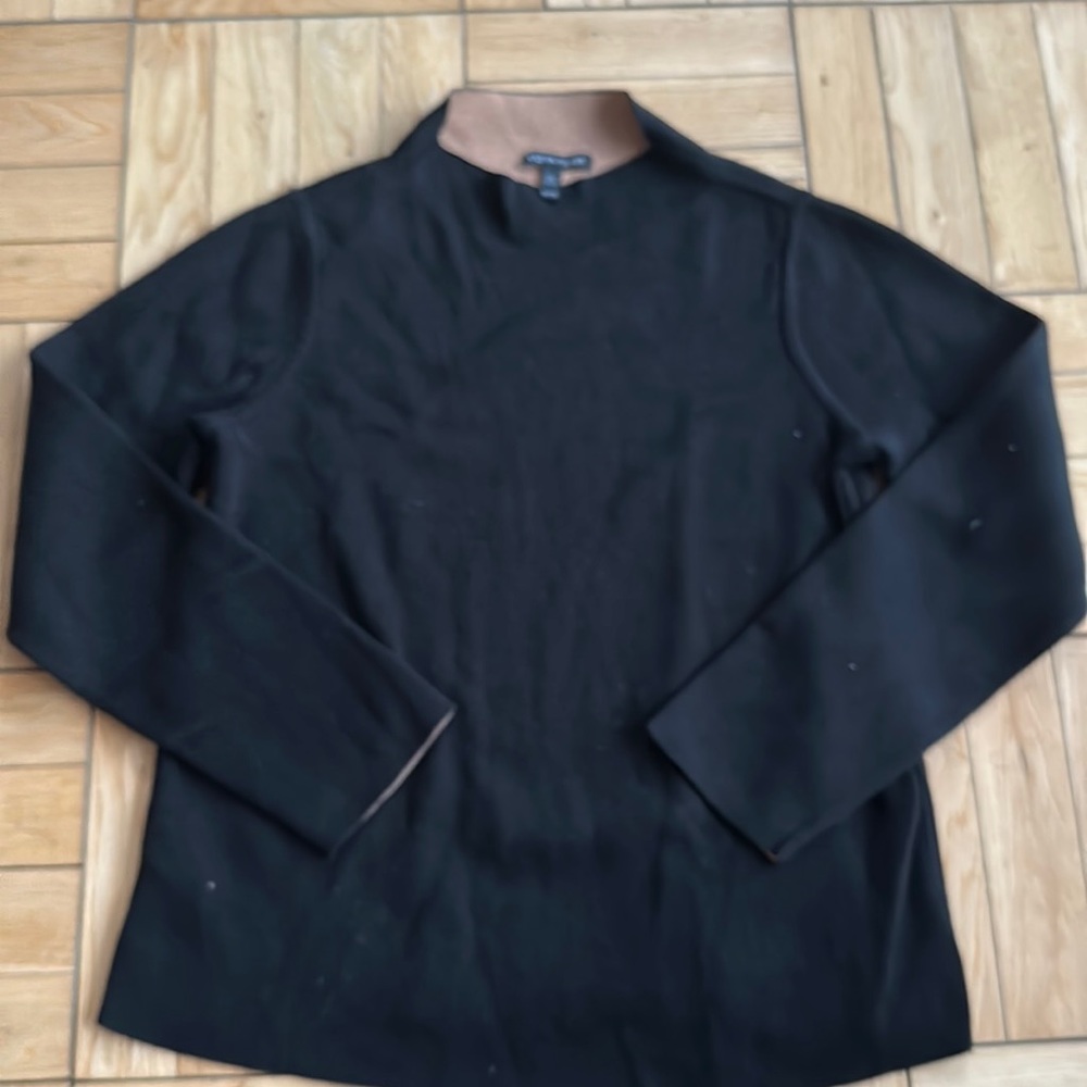 Eileen Fisher Cotton Mock Neck Sweater size XS